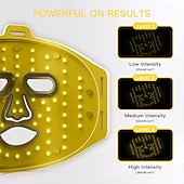 halpa Kasvojen hoitolaitteet-uusi tuote led-punainen valo kauneus kasvonaamio fda-sertifioitu kotitalouksien silikoninen kasvonaamio valohoito kasvojen kauneuslaite led-valoa emittoiva kasvonaamio kaulahihnalla usb-lataus 2500 ma