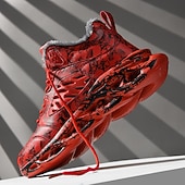 preiswerte Lässige Sneakers-Rote Herren-Sneaker für den Alltag – modisches Design mit auffälligen Prints, ideal als Weihnachtsgeschenk und für festliche Outfits