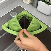 economico Utensili frutta e verdura-Cestello magnetico per lavello da 2 pezzi - scolapiatti da cucina pieghevole in plastica resistente con fondo anti-foratura e apertura a torsione, forte chiusura magnetica &amp; lavastoviglie