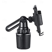 رخيصةأون حامل سيارة-حامل الهاتف على الكأس نوع الإبزيم قابل للتدوير قابل للتعديل حامل الهاتف إلى سيارة عربه نقل متوافق مع جميع الهواتف المحمولة اكسسوارات الجوال