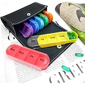 Недорогие камера хранения багажа и путешествий-Еженедельный органайзер для таблеток, 4 раза в день, полиуретановые пакеты, 7 дней, утро, день, вечер, портативный для лекарств, витаминов, рыбьего жира, влагонепроницаемых лекарств