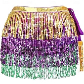 cheap Skirts-Carnival 2026 Rio Carnival Samba Dancewear Belly Dance Skirt Hip Scarf Dance Hip Belt Latin Dance Hula Hip Scarf Brazil Festival Performance Costume