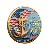 halpa Yhdysvaltojen 250-vuotisjuhla-250-vuotisjuhlan muistokolikot – Yhdysvaltojen merijalkaväen suunnittelu keräilykolikot kestävät metalliset näyttelykolikot keräilijöille ja lahjaidea patriotinen sotilasaihe semikvinkentenniaalille