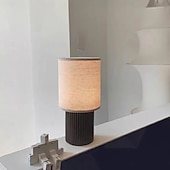 cheap Bedside Lamp-Minimalist Cordless Aluminum Brown Table Lamp