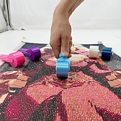 voordelige naaien &amp; breien &amp; haken-Diamantkunstroller - essentieel doe-het-zelf knutselgereedschap voor borduurwerk met strass-steentjes, handroller met gemakkelijke grip, afneembare diamantschildergereedschappen en accessoires