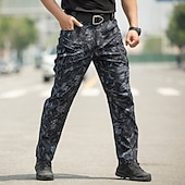 abordables Cargo Pants-Men's Cargo Pants Trousers Multi Pocket Solid Color Windproof Wearable Daily Outdoor Camping &amp; Hiking Streetwear Stylish Blue Camouflage khaki Micro-elastic