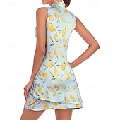 tanie Sukienka damska-Damskie Graficzny Solidne kolory Sukienka do tenisa Sukienka sportowa Odprowadza wilgoć Oddychający Bransoletka tenisowa Obuwie sportowe Bieganie Kołnierz zapinany na zamek Sukienka Czarny Biały