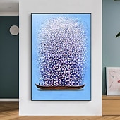 cheap Landscape Paintings-Mintura Hand Painted Return with a Full Load Oil Paintings on Canvas Modern Wall Art Picture For Home Decoration Ready To Hang With Stretched Frame
