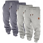 abordables jogging-Homme Joggings Joggeurs Pantalon en polaire Pantalons Cordon de serrage Taille Élastique Pack multiple Uni Confort Longueur complète Extérieur Quotidien Sortir Mode Style Classique 1 2 Micro-Élastique