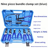 preiswerte Auto Reparaturwerkzeug-9-teiliges Hochleistungs-Schlauchschellenzangenset mit langem, drehbarem Arm und flexiblem Schlauchmechanismus – robuste Konstruktion, ergonomischer Griff, blaue Verpackung – für Kraftstoff, Öl,