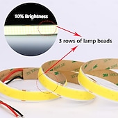 Недорогие Светодиодные ленты-Светодиодная лента COB шириной 24 В, 15 мм, 24 Вт, 960 светодиодов/м, 30 мм, 40 Вт, 1600 светодиодов/м, с высокой яркостью и большой светящейся поверхностью, с регулировкой яркости для помещений, не