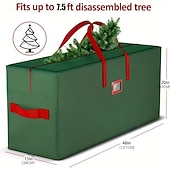billige Julelagring-1 ekstra stor oppbevaringspose for juletre – kan holde flere trær, laget av slitesterk PVC, design med dobbel glidelås, robuste håndtak, oppbevaring av trær