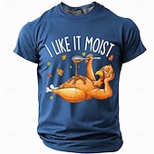 Χαμηλού Κόστους Αστεία μπλουζάκια για άνδρες-ημέρα των ευχαριστιών Ανδρικά Τουρκία Αστεία αργκό Μπλουζάκι Κοντομάνικο Κοντομάνικη μπλούζα 3D εκτύπωση Στρογγυλή Ψηλή Λαιμόκοψη Πουκάμισο Μοντέρνα Καθημερινά Καθημερινά Δρόμος