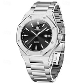 levne Quartz hodinky-OLEVS pánské quartzové hodinky obchodní luminiscenční kalendář vodotěsné dekorativní nerezové hodinky