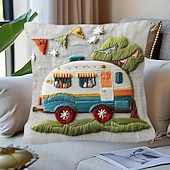 levne Hodte polštáře, vložky a kryty-2D plochý tisk vintage stan povlak na polštář digitálním potiskem dekorativní polštář na pohovku, ložnici, obývací pokoj, bytové dekorace