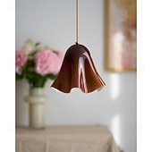 economico Luci a sospensione-lampada a sospensione in vetro artistico - lampada da soffitto moderna ispirata alla fioritura