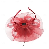 abordables Fascinateurs-Coiffe Tulle Chapeau Fedora Mariage Fête du thé Course de Chevaux Cocktail Élégant ancien Avec Tulle Casque Couvre-chef