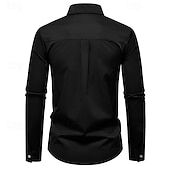 baratos Fantasias masculinas dos anos 1920-Loucos anos 20 Anos 20 Retro Vintage Blusa / Camisa Mafioso Padrinho Corte Justo Fantasia Homens Baile de Máscaras Traje de festa para noite Negócio / Cerimônia / Casamento Festa de Solteira Adulto