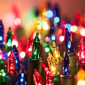 ieftine Parte-Lumini Roșii și Verzi Lumini Mini Conectabile Lumini pentru Copaci cu Fir Verde pentru Petreceri Interioare și Exterioare