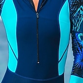 economico Rash Guards Interi-Per donna Rash Guard completo per il corpo Muta da immersione Costume Intero Color-blocking Con cappuccio Protezione UV Manica Lunga Mute da immersione Surf Canoa Snorkeling Inverno