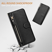 ieftine Carcasă Samsung-telefon Maska Pentru Samsung Galaxy S25 Ultra Plus S23 Ultra Plus S24 FE S22 Plus Ultra S23 FE Portofel Card Fermoar Protectie pentru intreg corpul cu curea de mână Retro PU piele