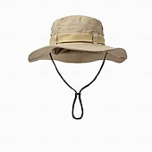 cheap Outdoor Headwear-Fishing Sun Boonie Hat Waterproof Summer UV Protection Safari Cap Outdoor Wide Brim Hunting Hat Army Green Dark Green Khaki for Hunting Fishing Climbing Bucket Hat
