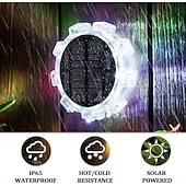 cheap Landscape Lights-Solar Ground Lights Outdoor 1 Pack, Solar Ground Lights Waterproof, 4 Modes LED Ground Lights Outdoor Christmas Lights Stick in Ground,Color Changing for Yard, Wall, Deck, Garden, Pathway