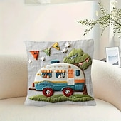 levne Hodte polštáře, vložky a kryty-2D plochý tisk vintage stan povlak na polštář digitálním potiskem dekorativní polštář na pohovku, ložnici, obývací pokoj, bytové dekorace