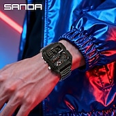 cheap Digital Watches-SANDA 6278 Brand Fashion Men's Electronic Watch Multifunction Alarm Clock Luminous Calendar Sports Digital Watches