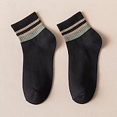 Недорогие мужские носки-Муж. 7 пар Носки Носки для бега Повседневные носки Синий Черный Цвет Полоски на открытом воздухе Отпуск На каждый день Средней плотности Весна Осень Мода Уличный стиль