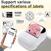 Недорогие Сканеры и принтеры-Машина для изготовления этикеток p5 с лентой, небольшой термопринтер для наклеек, портативный Bluetooth