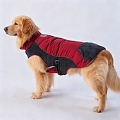 billiga Rockar-Varm hundtäcke vattentät vintertäcke för valpar med spännen, reflekterande justerbar snöjacka för husdjur, fleecetröja för medelstora hundar