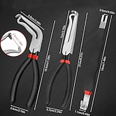 お買い得  車両サービス-3個のプロフェッショナル自動車用電気コネクタセパレーター &amp;60度角度付き切断プライヤーセット &amp;ストレートジョー設計、ワイヤー除去ツール、車のセンサー、コネクタ用の高耐久性の精密