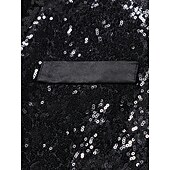 baratos Tops-Discoteca Anos 80 Smoking Tailcoat Tamanho Grande Manga Comprida Discoteca Paetês Fantasia Homens Fantasia de Carnaval Baile de Máscaras Bandagem Parada do Orgulho Mês do Orgulho Adulto Casaco Outono