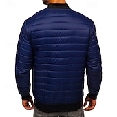 economico Piumini e parka da uomo-Per uomo Cappotto Invernale Giacca imbottita Giacca Imbottita Tasca Poliestere Vacanza Abbigliamento quotidiano Data Regolare Moda Casual Confortevole Calore Termico Autunno &amp; Inverno Colore Solido