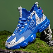 ieftine Pantofi de alergare pentru bărbați-Adidași sport albaștri și argintii pentru bărbați - pantofi de alergare de înaltă performanță cu design dinamic, ideali pentru stiluri de viață active și activități în aer liber