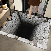 cheap Doormats-3D Optical Illusion Doormat Visual Trap Floor Mat Non Slip for Doorway Entryway Bathroom Kitchen Indoor Outdoor Diatomaceous Earth Quick Dry Absorbent 20 x 31 inch