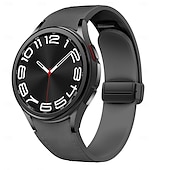 voordelige Samsung horlogebanden-Horlogeband voor Samsung Galaxy Watch 7/6/5/4  40/44mm, Watch 5 Pro 45mm, Watch 6 Classic 43/47mm, Watch 4 Classic 42/46mm Siliconen Echt leer Vervanging Band Verstelbaar Sportband Leren koppeling