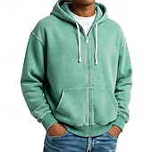 abordables sudaderas basicas hombre-Hombre Sudadera Sudadera con capucha y cremallera completa Azul Piscina Albaricoque Negro Rosa Verde Ejército Con Capucha Plano Cerrar Deporte Casual Diario Ropa de calle Fresco Ropa deportiva Todas