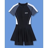 Χαμηλού Κόστους Rash Guards One Pieces-Γυναικεία Προστατευτικά Μαγιό Μαγιό Μαγιό Μαύρο Προστασία UV Έλεγχος κοιλιάς Σέρφινγκ Κανό Ψαροντούφεκο Καλοκαίρι