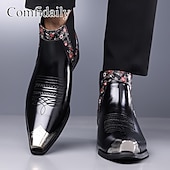 voordelige Chelsea -laarzen-Heren Chelsea boots van imitatieleer in bruin leer – elegant en comfortabel, ideaal voor zakelijke gelegenheden, formele gelegenheden en dagelijks gebruik