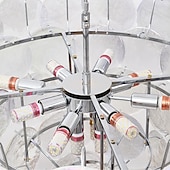 baratos Candelabros de Cristal-lustres de discos de vidro de Murano branco e roxo