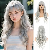 Недорогие Карнавальные парики-Карнавальный парик 2026 Фиолетовый Зеленый Оранжевый Кудрявый Волнистый Длинные Синтетический фестивальный парик Вторник на масляной неделе Парад Волосы для косплей-костюма для Женский