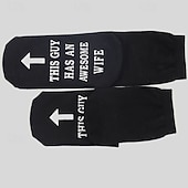abordables Home Slippers-Funny Gifts for Men Dad Husband Funny Cotton Novelty Socks Breathable Funky 6-11 Valentines Birthday Gifts