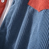 billiga Smart Casual skjortor för män-Herr Skjorta Casual skjorta Manchesterskjorta Knapp upp skjorta Blå Gul Rubinrött Marinblå Grön Långärmad Nedvikt Ledigt Utomhus Färgblock Kläder Vintage Mode Smart Casual