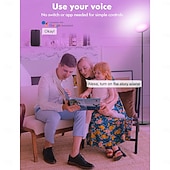 Недорогие светодиодный торшер-Умный светодиодный напольный светильник RGBW, работает с пультом дистанционного управления Alexa и Google Home по Wi-Fi, современный, высокий, сверхяркий, 2000 лм, смена цветов &amp;торшер Sky с