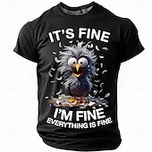  Homme Poussin Grossier T-shirt Manche Courte T-shirt Impression 3D Col ras du cou Chemise Mode Quotidien Quotidien Rue Vert 1 # Bleu 2# Noir 2 Été Printemps Vêtement Tenue S M L XL XXL XXXL