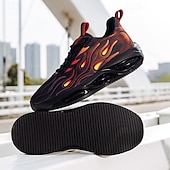 abordables Chaussures de Course pour Hommes-Homme Basket Course Marche Occasionnel Tricoté Confortable Antidérapant Respirant À lacets Noir Blanche Rouge Été Printemps Automne