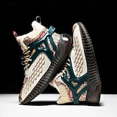 abordables Zapatillas Informales-Hombre Zapatillas de deporte Zapatos de Navidad Forro de Lana Zapatos para correr Zapatos de Paseo Casual Punto Cómodo Antideslizante Transpirable Botines / Hasta el Tobillo Cordones Negro Blanco Rojo