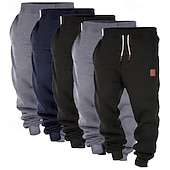 economico pantaloni da jogging-Per uomo Pantaloni da tuta Joggers Pantaloni in Pile Pantaloni Coulisse Elastico in vita Confezione multipla Semplice Comodità Lunghezza intera All'aperto Quotidiano Uscire Stile Classico Essenziale